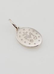 Medaglia Miracolosa Argento & Smalto Bianco