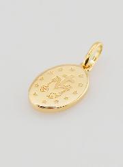Medaglia Miracolosa Oro Placcato & Smalto Bianco