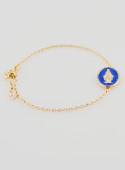 Bracciale Medaglia Miracolosa - Oro Placcato & Smalto Blu