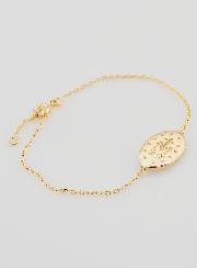 Bracciale Medaglia Miracolosa - Oro Placcato & Smalto Blu