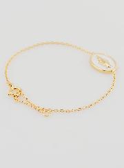 Bracciale Medaglia Miracolosa - Oro Placcato & Smalto Bianco