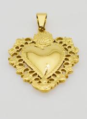 Medaglia Ex Voto in Inox Dorato - 37 mm