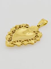 Medaglia Ex Voto in Inox Dorato - 37 mm