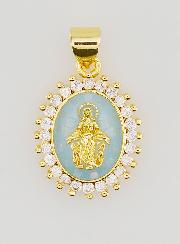 Medaglia Vergine Miracolosa Blu - 17mm