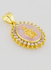 Medaglia Vergine Miracolosa Rosa - 17mm
