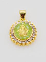 Medaglia Vergine Miracolosa Verde - 17mm