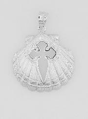 Medaglia Conchiglia & Croce di Santiago - 18mm