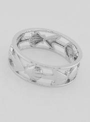 Anello Argento Traforato Conchiglia & Ancora - T16