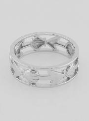 Anello Argento Traforato Conchiglia & Ancora - T16