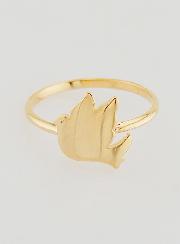 Anello Colomba della Pace in Oro Placcato - T12