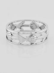 Anello Argento Traforato Conchiglia & Ancora - T22