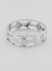 Anello Argento Traforato Conchiglia & Ancora - T24