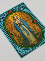 Magnete Vetrata Finestra - Madonna di Lourdes