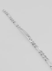 Braccialetto Uomo in Argento - Maglia Figaro 5mm