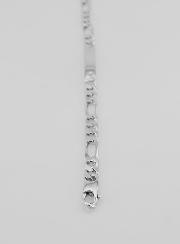 Braccialetto Uomo in Argento - Maglia Figaro 5mm