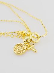 Collana Religiosa con 3 Ciondoli - 40cm