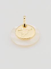 Medaglia Oro Placcato & Madreperla - Spirito Santo