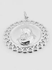 Medaglia Vergine col Bambino in Inox - 25 mm