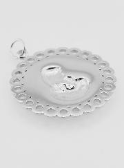 Medaglia Vergine col Bambino in Inox - 25 mm