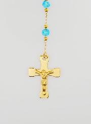 Rosario di San Benedetto in Inox - Turchese