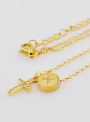 Collana Protezione Medaglia di San Benedetto & Croce