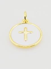 Medaglia Croce Smaltata - Bianco