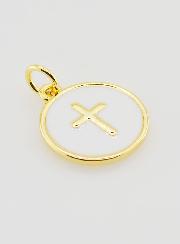 Medaglia Croce Smaltata - Bianco