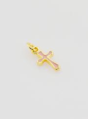 Ciondolo Charm Croce 10 mm - Rosa