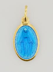 Medaglia Miracolosa in Argento Dorato e Smalto - 17 mm