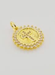 Medaglia Croce Dentellata - 15 mm