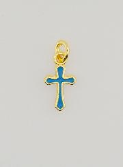 Ciondolo Charm Croce 10 mm - Blu