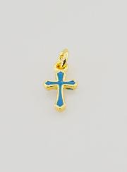 Ciondolo Charm Croce 10 mm - Blu