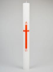 Cero di Processione Alpha Omega 40 cm - Rosso