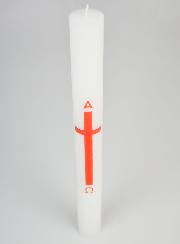 Cero di Processione Alpha Omega 40 cm - Rosso