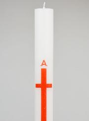 Cero di Processione Alpha Omega 40 cm - Rosso