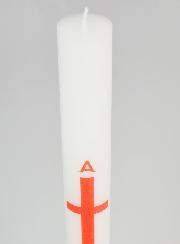 Cero di Processione Alpha Omega 40 cm - Rosso