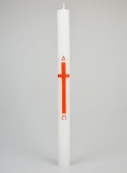 Cero di Processione Alpha Omega 34 cm - Rosso