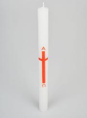 Cero di Processione Alpha Omega 34 cm - Rosso