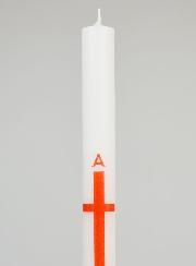 Cero di Processione Alpha Omega 34 cm - Rosso
