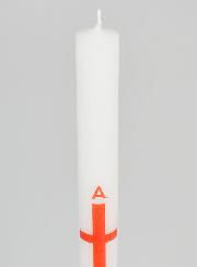 Cero di Processione Alpha Omega 34 cm - Rosso