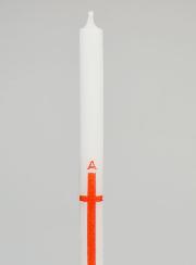 Cero di Processione Alpha Omega 29 cm - Rosso