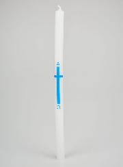 Cero di Processione Alpha Omega 29 cm - Blu