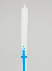 Cero di Processione Alpha Omega 29 cm - Blu