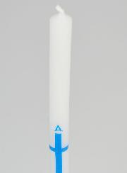 Cero di Processione Alpha Omega 29 cm - Blu