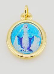 Medaglia Madonna Miracolosa Dorata - 25 mm