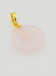 Medaglia Traslucida con Croce - Rosa