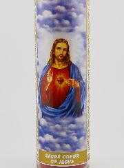 Candela in Vetro - Sacro Cuore di Gesù & Preghiera