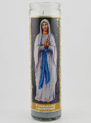 Candela in Vetro - Immacolata Concezione & Preghiera