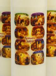 Set di 3 Candele per Novena Settimana Santa