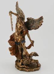 Statua Religiosa di San Michele in Bronzo - 15 cm